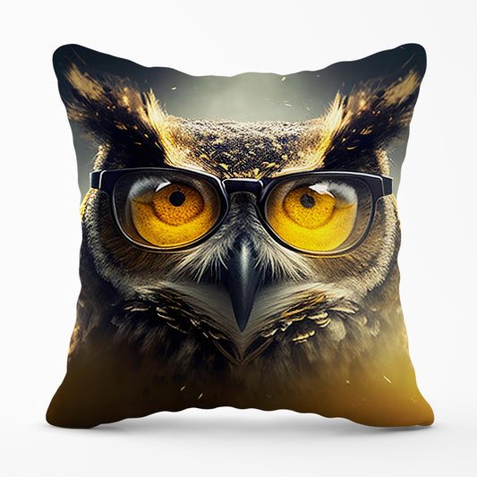 Owl Splashart Outdoor Cushion