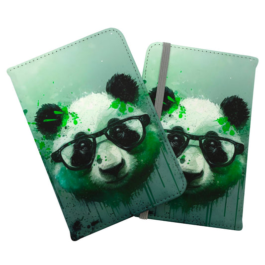 Panda With Glasses, Green Splashart Passport Cover