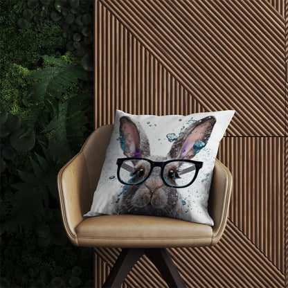 Rabbit Splashart Outdoor Cushion