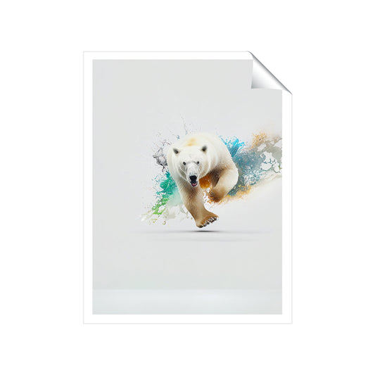 Charging Polar Bear Art Prints