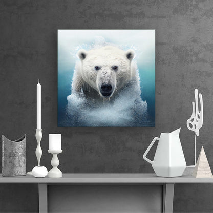 Polar Bear Splashart Canvas