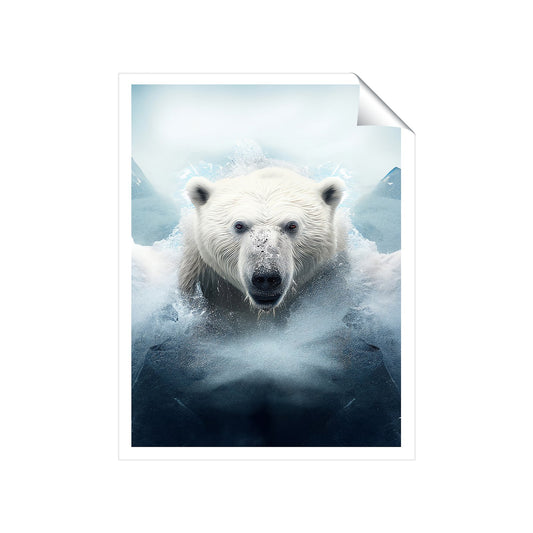 Polar Bear Splashart Art Prints