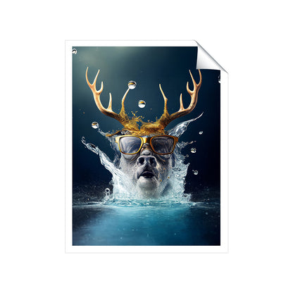 Stag Splashart Art Prints