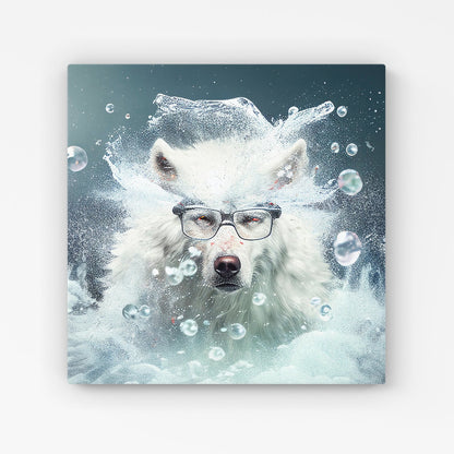 White Wolf Splashart Canvas