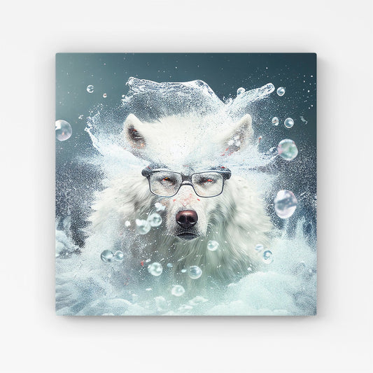 White Wolf Splashart Canvas