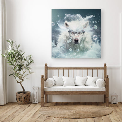 White Wolf Splashart Canvas