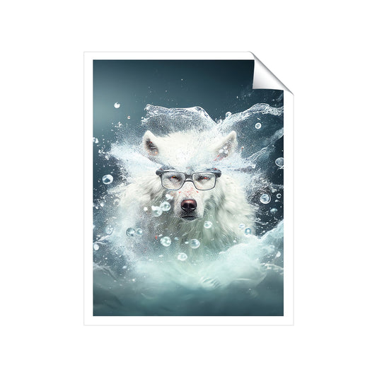 White Wolf Splashart Art Prints