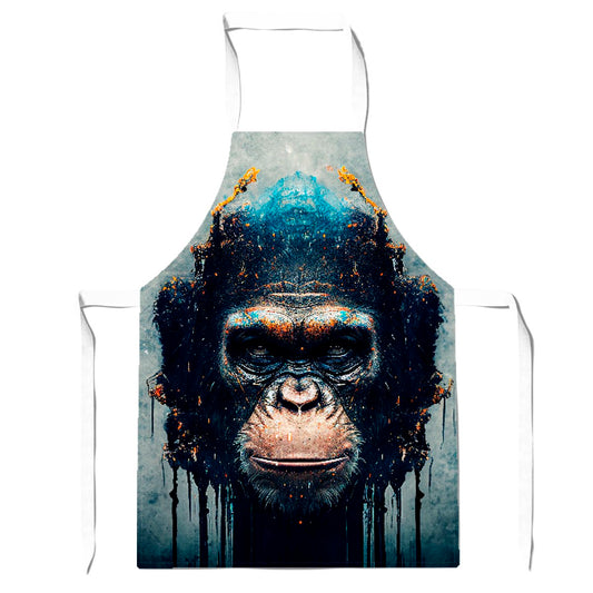 Gorilla Face Splashart Apron