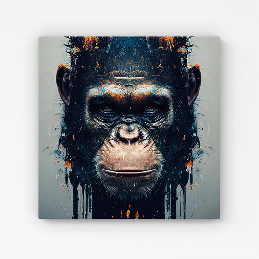Gorilla Face Splashart Canvas