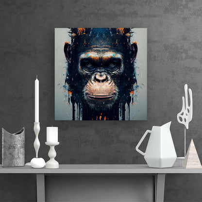 Gorilla Face Splashart Canvas