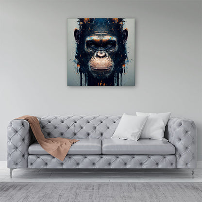 Gorilla Face Splashart Canvas