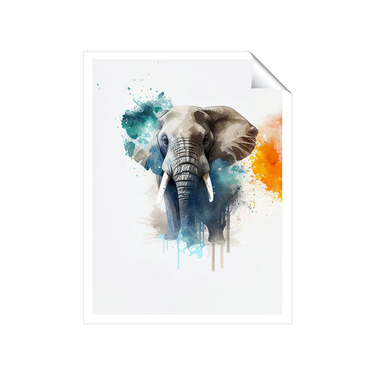 Majestic Elephant Splashart Art Prints