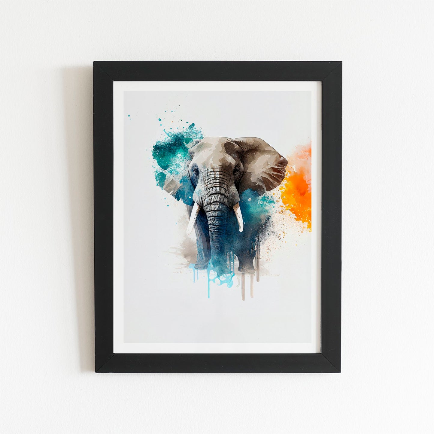 Majestic Elephant Splashart Art Prints