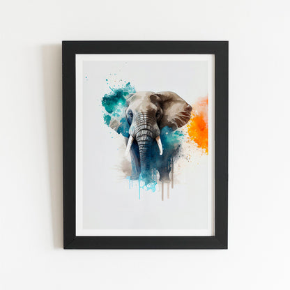 Majestic Elephant Splashart Art Prints