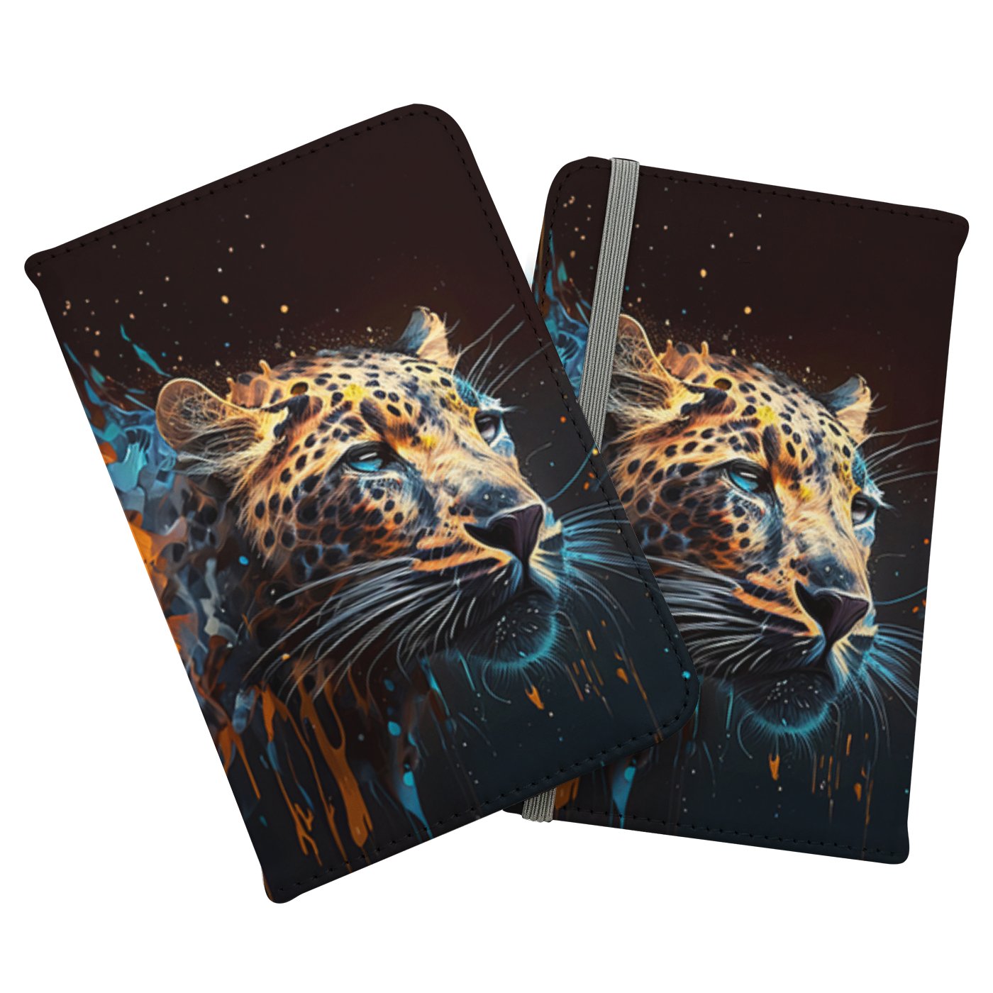 Leapoard Face Splashart On Dark Background Passport Cover