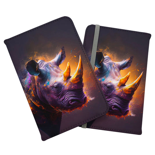 Golden Rhino Face Splashart Passport Cover