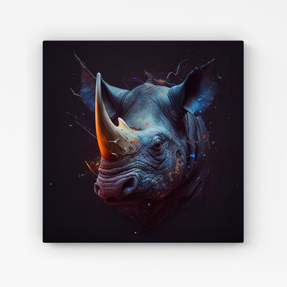 Rhino Face Splashart Canvas