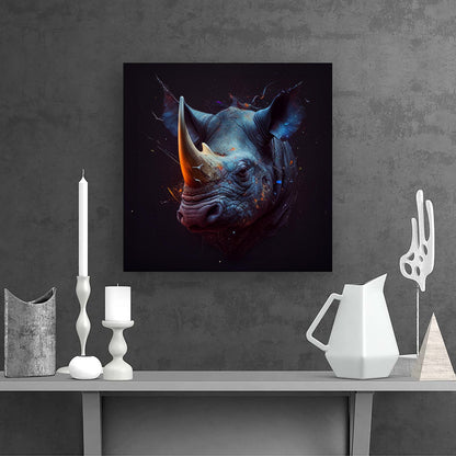 Rhino Face Splashart Canvas