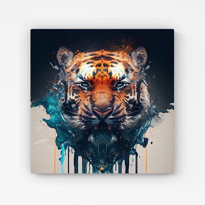 Tiger Face Splashart Canvas