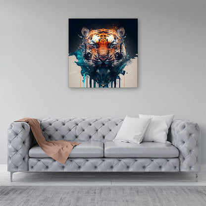 Tiger Face Splashart Canvas