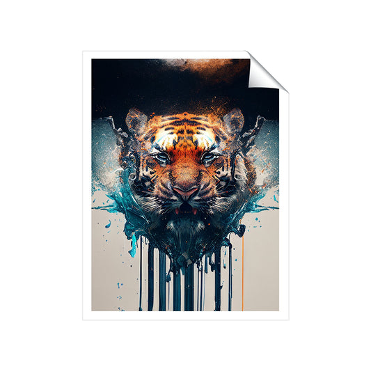 Tiger Face Splashart Art Prints