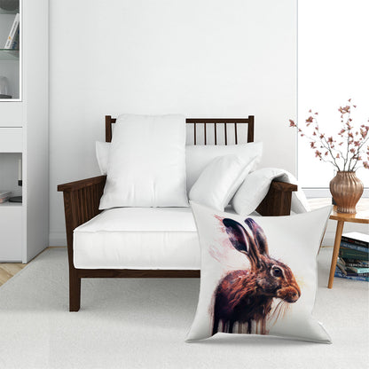 Hare Face Splashart Floor Cushion