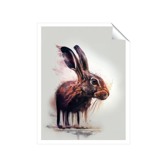 Hare Face Splashart Art Prints