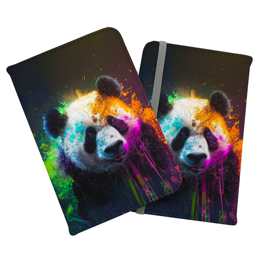 Panda Face Splashart Colourful Passport Cover