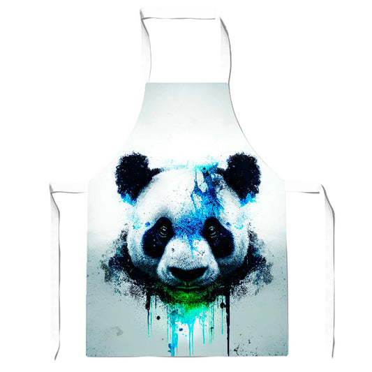 Panda Face Splashart Light Background Apron