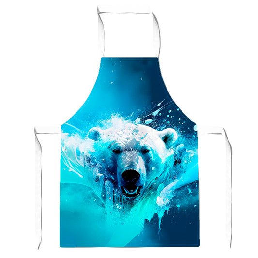 Polar Bear Face Splashart Apron