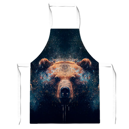 Brown Bear Face Splashart Apron