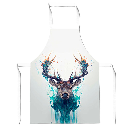 Stag Face Splashart Apron