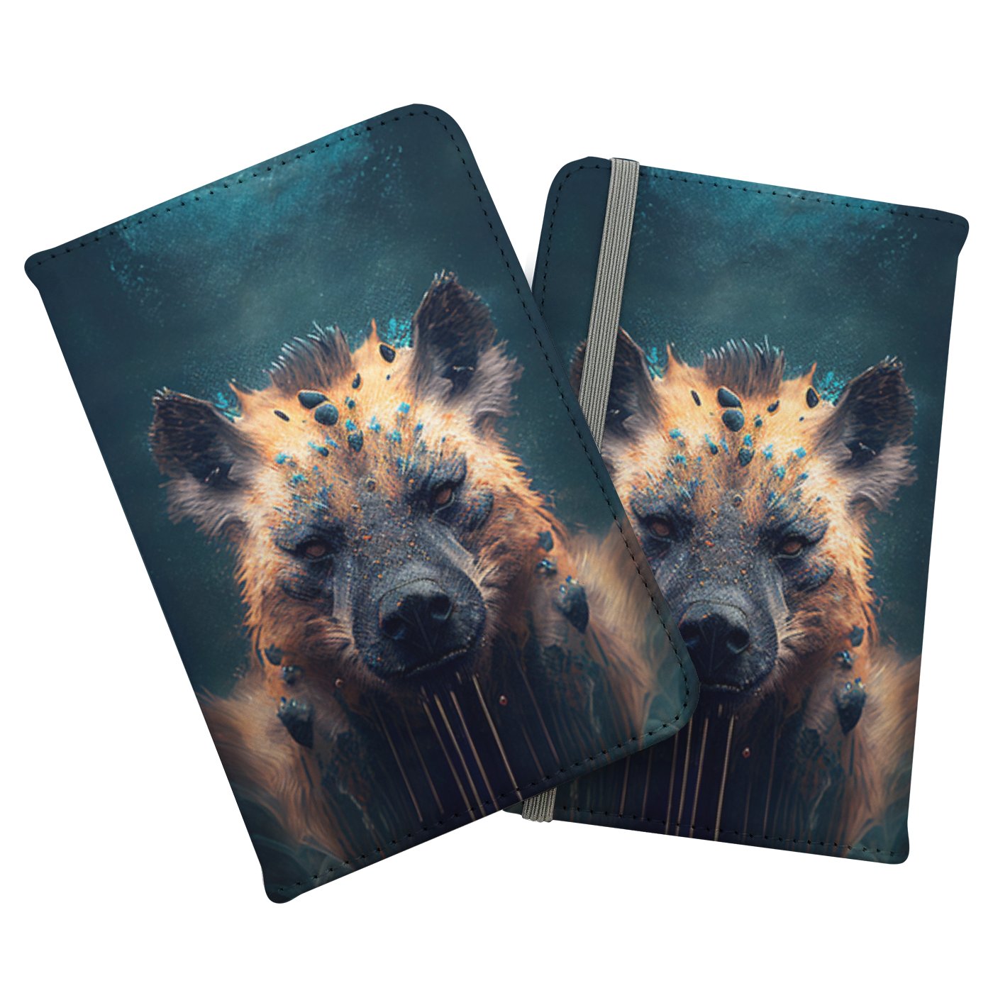 Hyena Face Splashart Dark Background Passport Cover