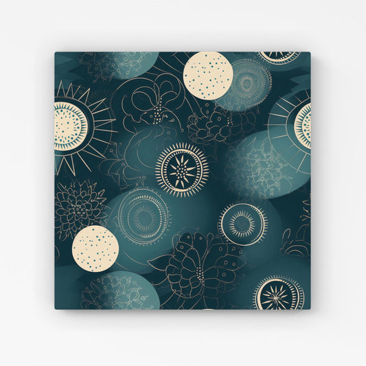 Blue Moon and Sun Canvas