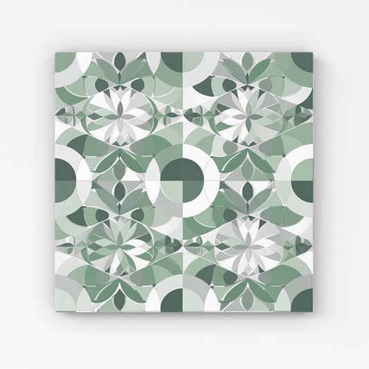Geometric Pastel Green Canvas