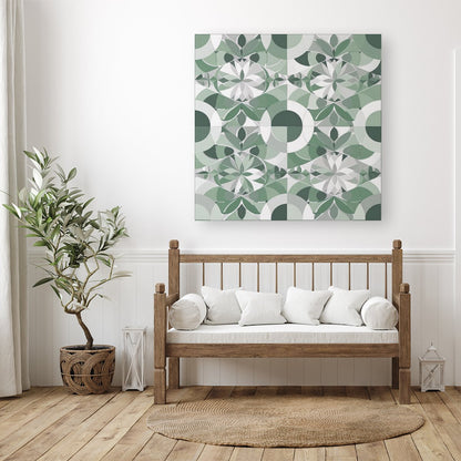 Geometric Pastel Green Canvas