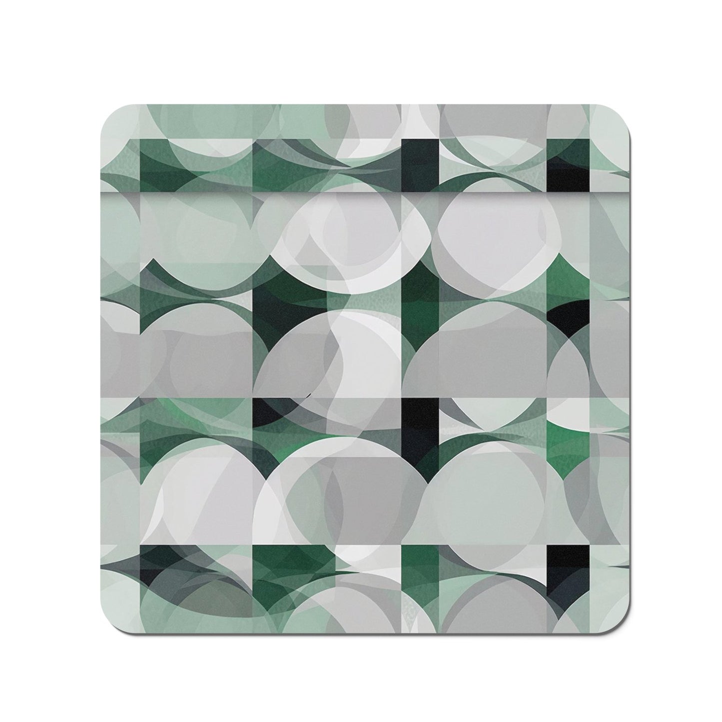 Geometric Grey Green Coasters