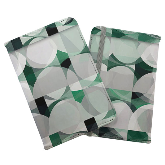 Geometric Grey Green Passport Cover