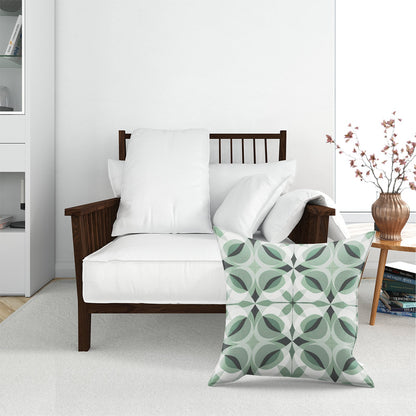 Geometric Green Grey Floor Cushion