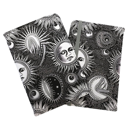 Moon and Sun Black White Passport Cover