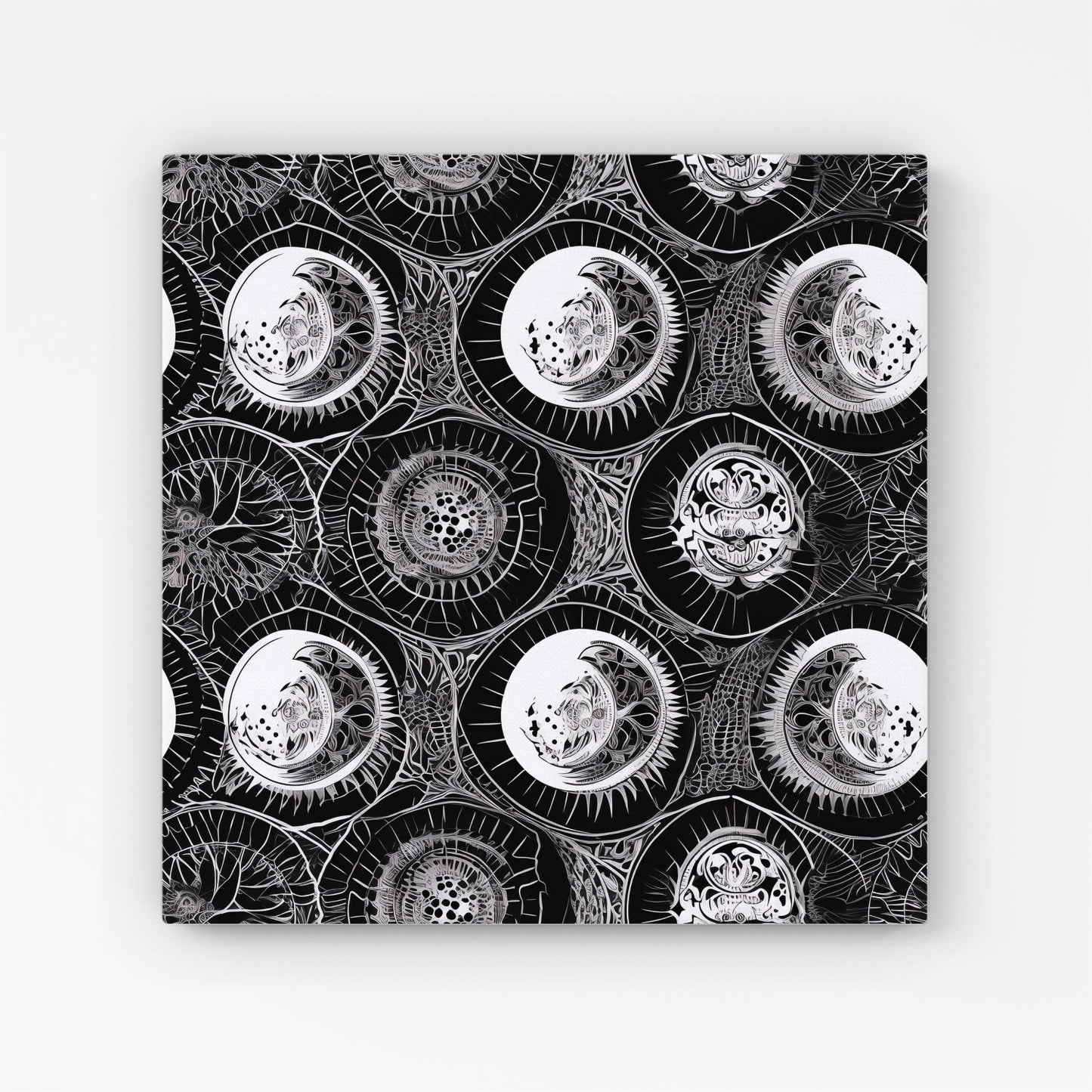 Black White Moon and Sun Canvas