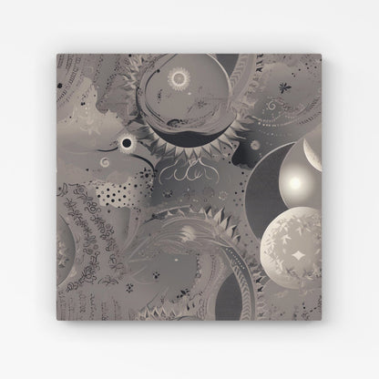 Abstract Moon Shapes Canvas