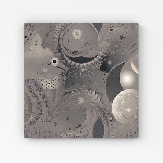 Abstract Moon Shapes Canvas