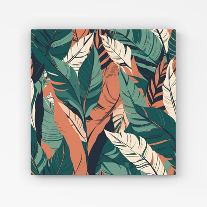 Autumn Tropical Leaves Canvas