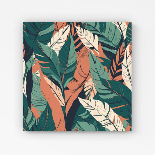 Autumn Tropical Leaves Canvas