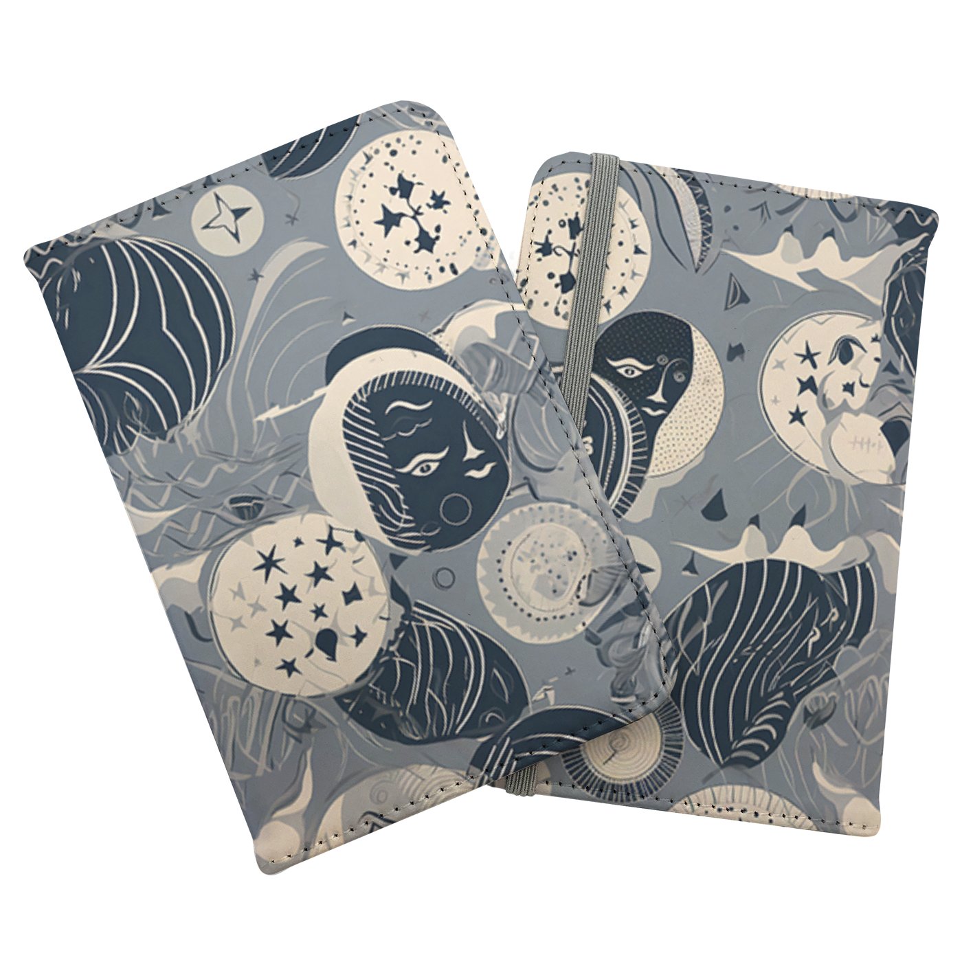 Abstract Moon and Stars Passport Cover
