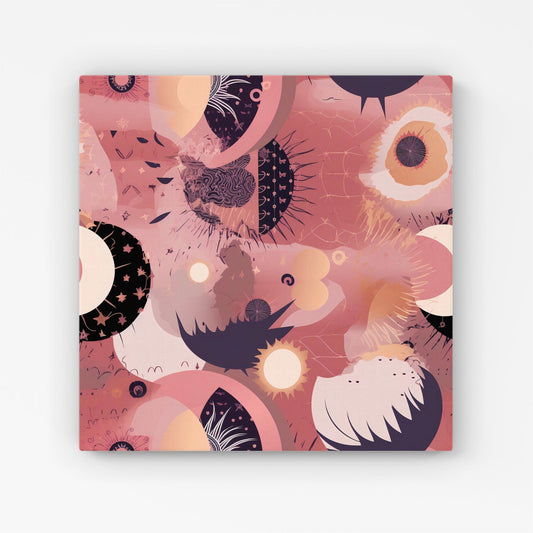 Abstract Red Pink Pattern Canvas