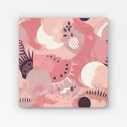 Abstract Pink White Canvas