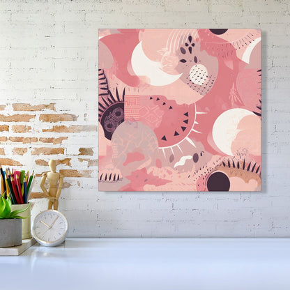 Abstract Pink White Canvas