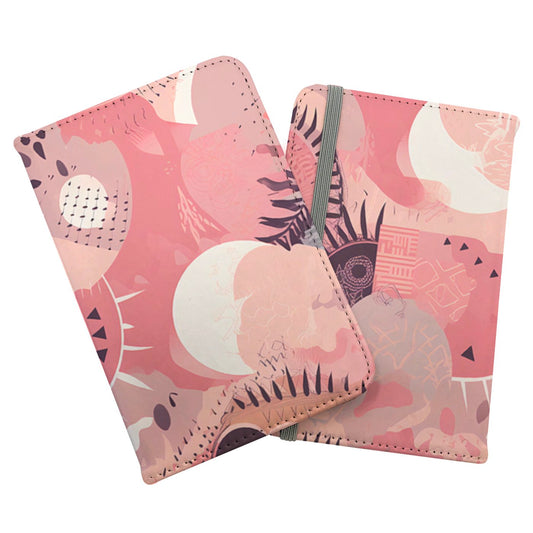 Abstract Pink White Passport Cover